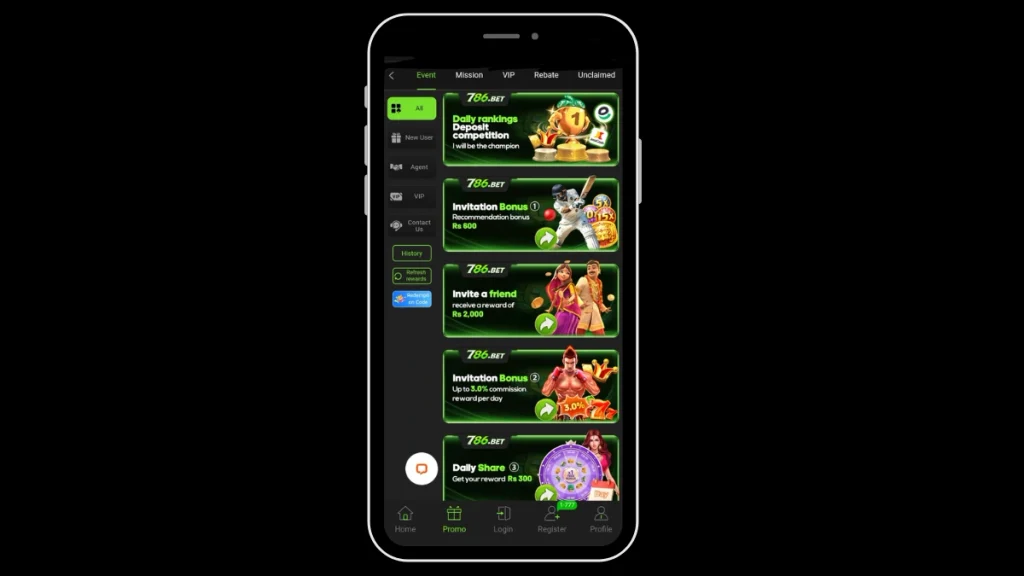 786 BET Game Bonuses.