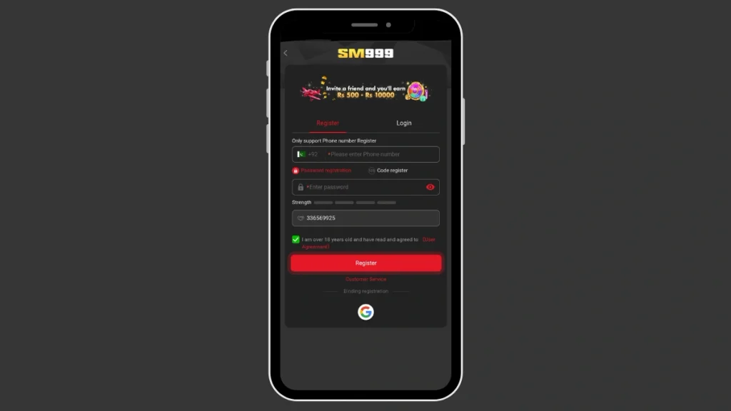 SM999 Game Register.